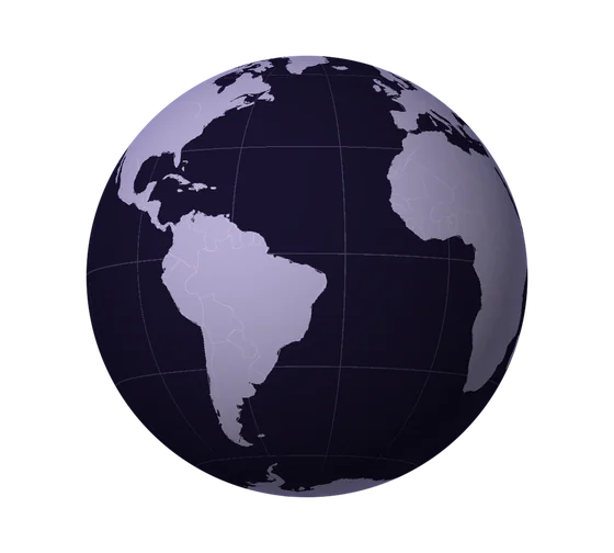 Globo da Folkeen com os continentes